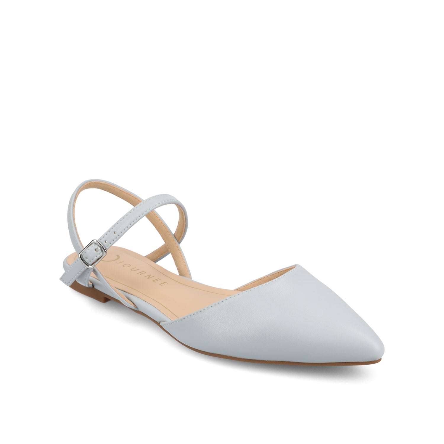 Journee MARTINE SLINGBACK FLATS IN VEGAN LEATHER - Blue PU