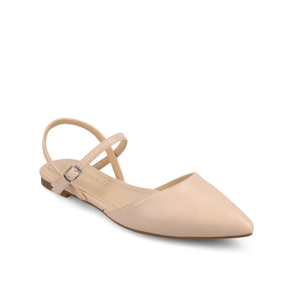 Journee MARTINE SLINGBACK FLATS IN VEGAN LEATHER - Blush PU