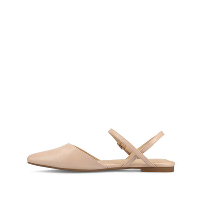 Journee MARTINE SLINGBACK FLATS IN VEGAN LEATHER - Blush PU
