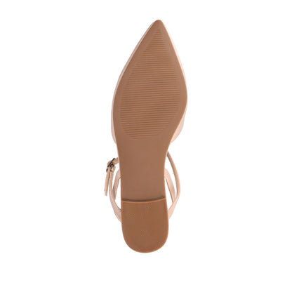 Journee MARTINE SLINGBACK FLATS IN VEGAN LEATHER - Blush PU