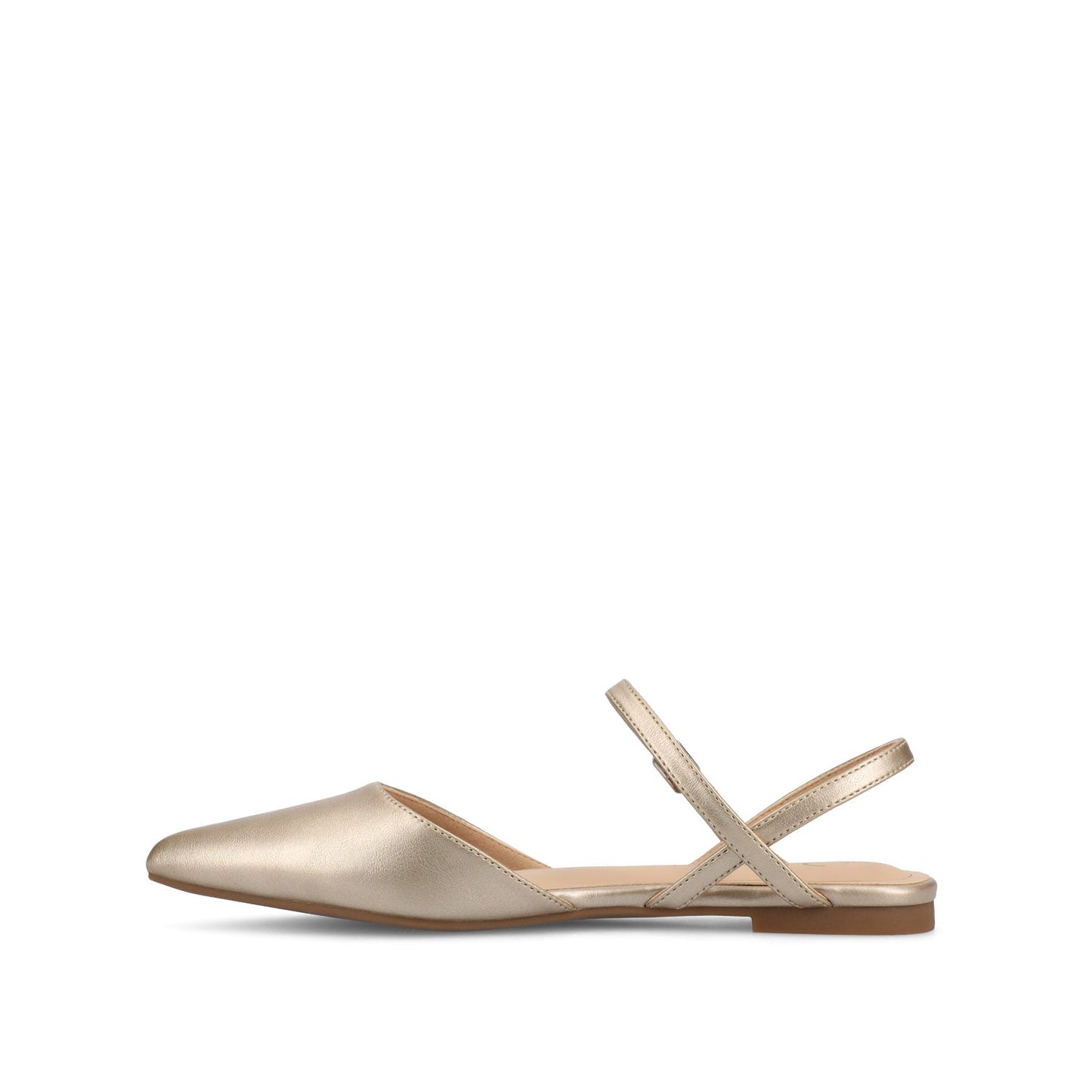Journee MARTINE SLINGBACK FLATS IN VEGAN LEATHER - Champagne PU
