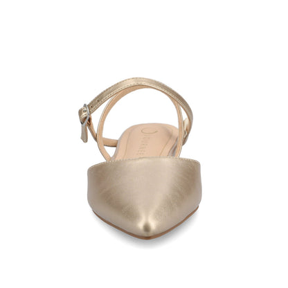 Journee MARTINE SLINGBACK FLATS IN VEGAN LEATHER - Champagne PU