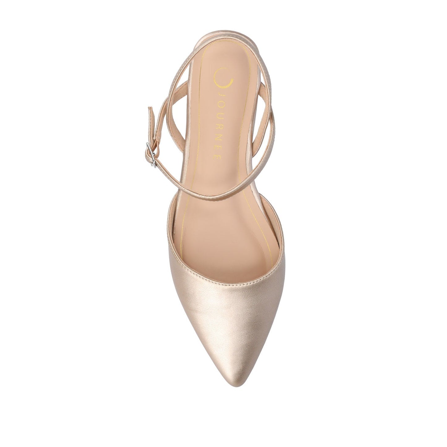Journee MARTINE SLINGBACK FLATS IN VEGAN LEATHER - Champagne PU
