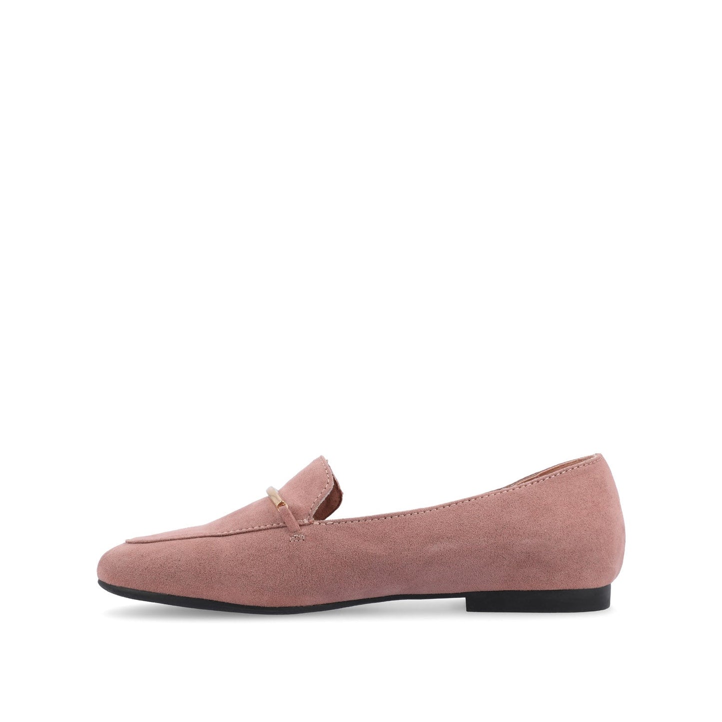 Journee WRENN LOAFER FLATS IN FAUX SUEDE - Rose Faux Suede
