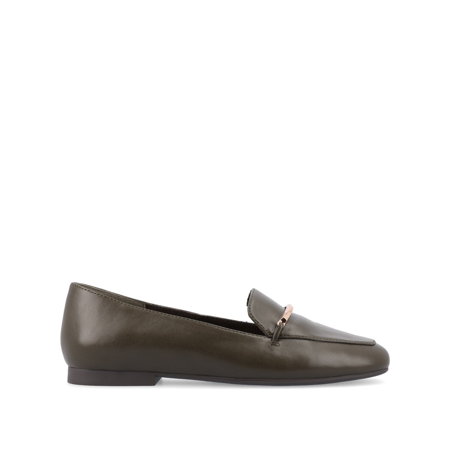 Journee WRENN LOAFER FLATS IN VEGAN LEATHER - Olive PU