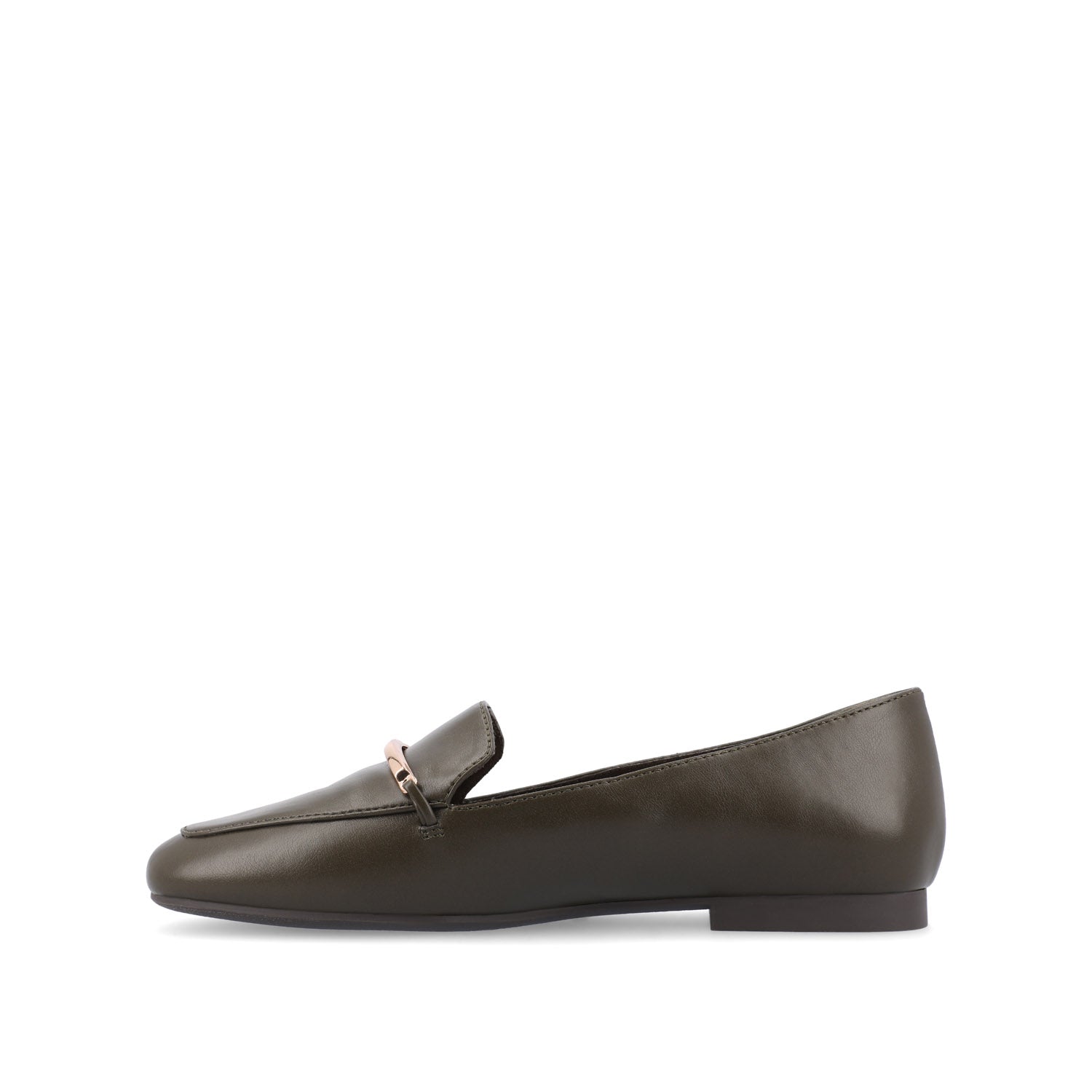 Journee WRENN LOAFER FLATS IN VEGAN LEATHER - Olive PU