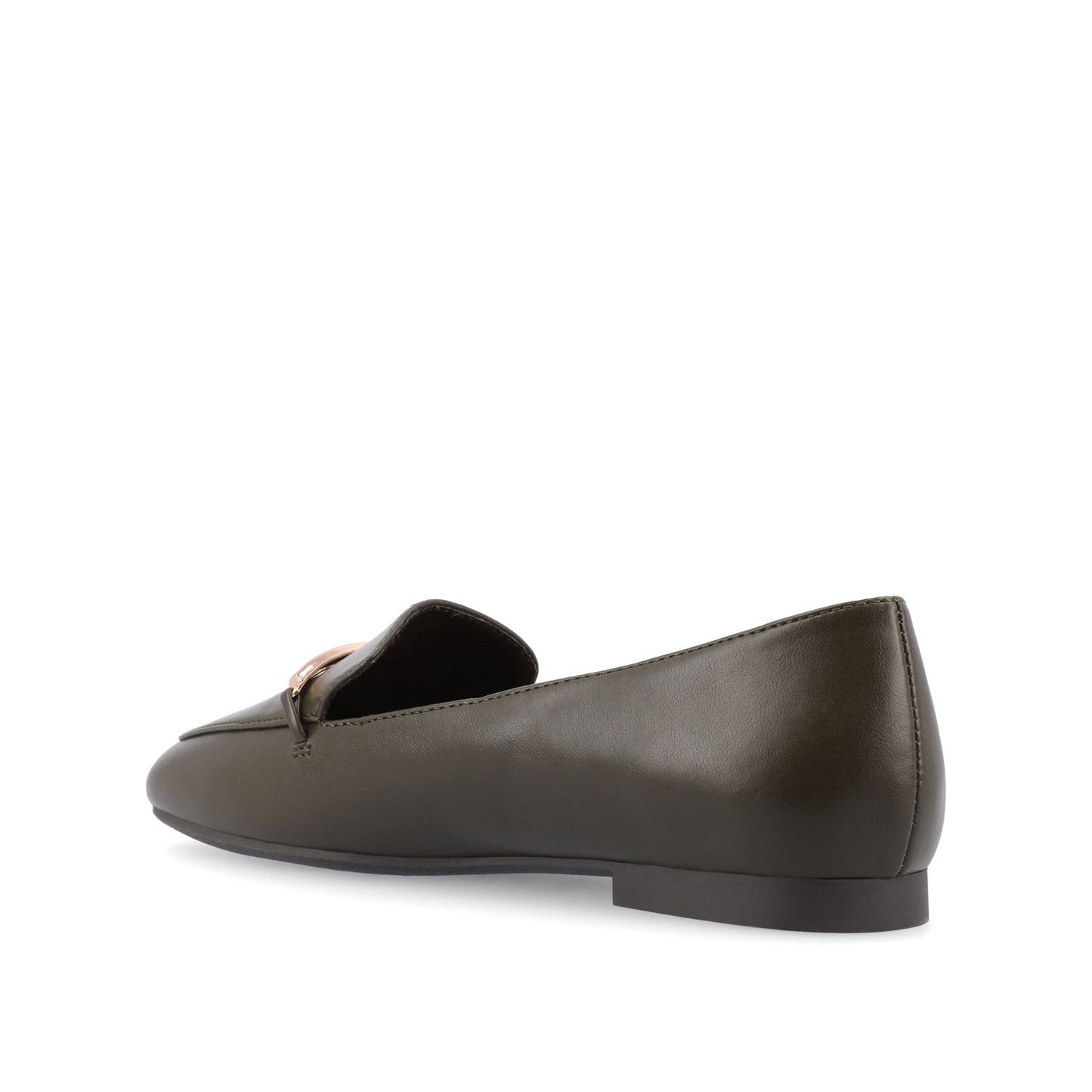 Journee WRENN LOAFER FLATS IN VEGAN LEATHER - Olive PU