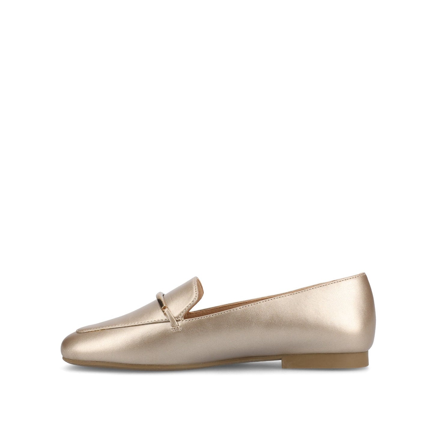 Journee WRENN LOAFER FLATS IN VEGAN LEATHER - Champagne PU