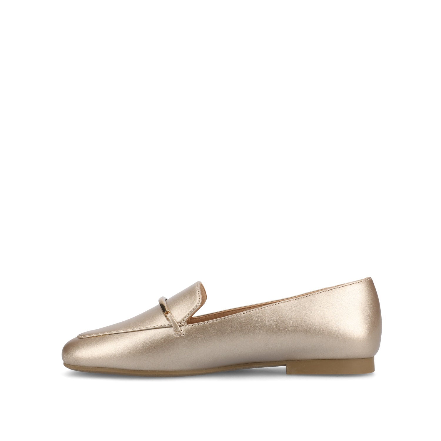 Journee WRENN LOAFER FLATS IN VEGAN LEATHER - Champagne PU