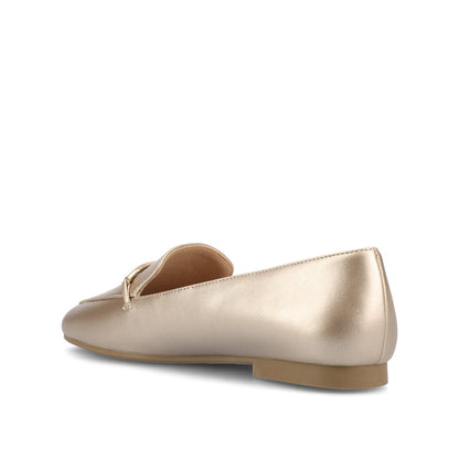 Journee WRENN LOAFER FLATS IN VEGAN LEATHER - Champagne PU