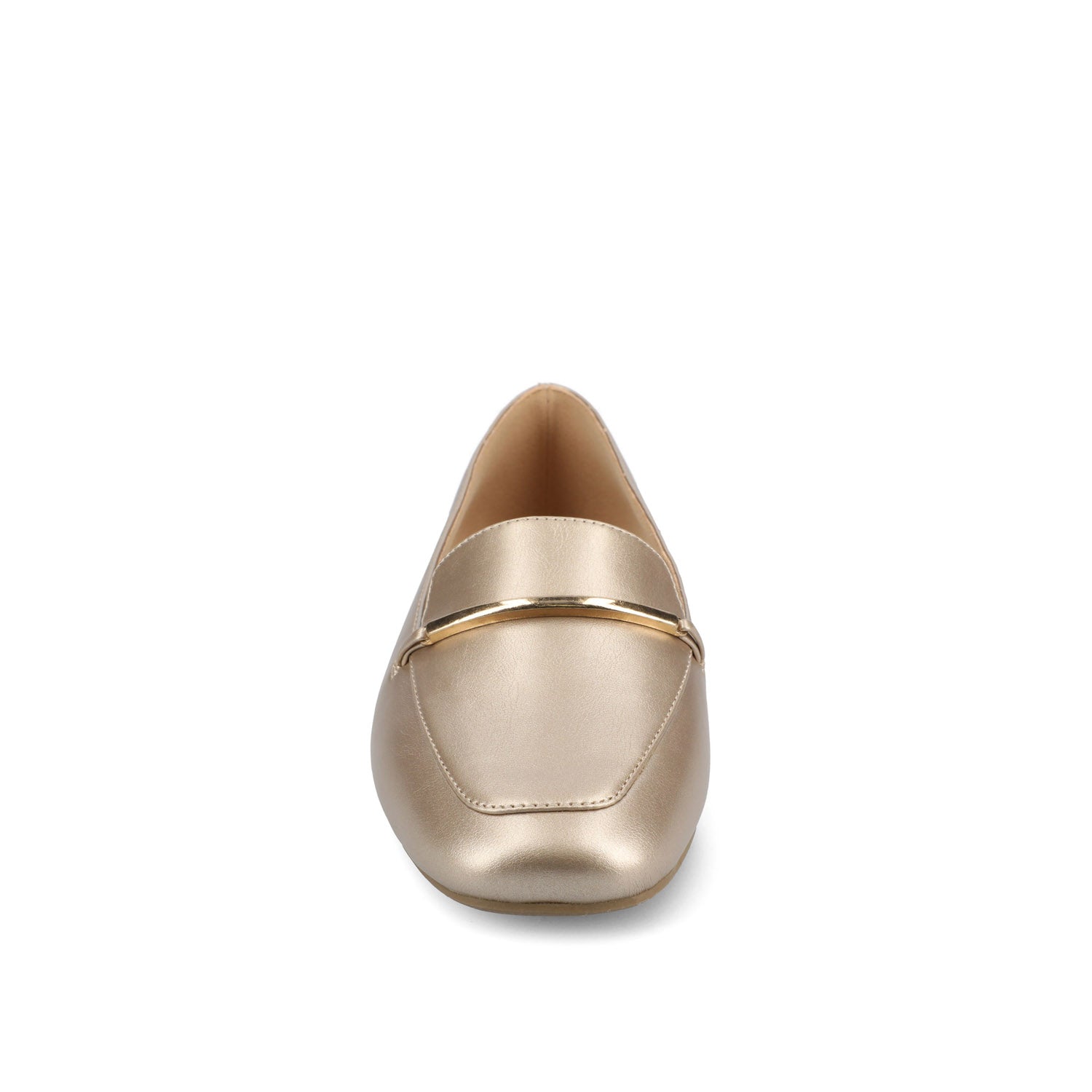 Journee WRENN LOAFER FLATS IN VEGAN LEATHER - Champagne PU