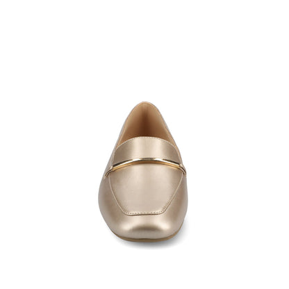 Journee WRENN LOAFER FLATS IN VEGAN LEATHER - Champagne PU