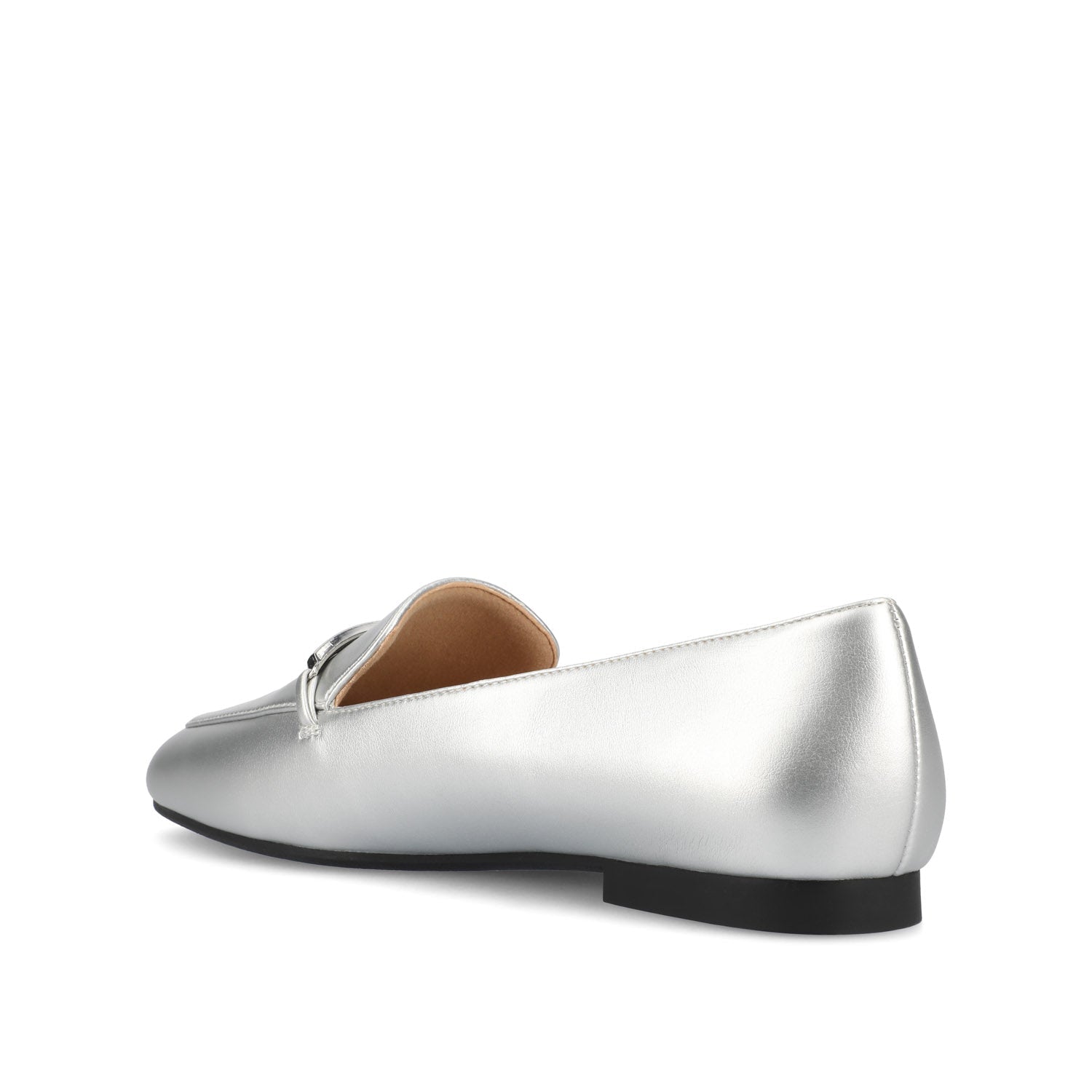 Journee WRENN LOAFER FLATS IN VEGAN LEATHER - Silver PU