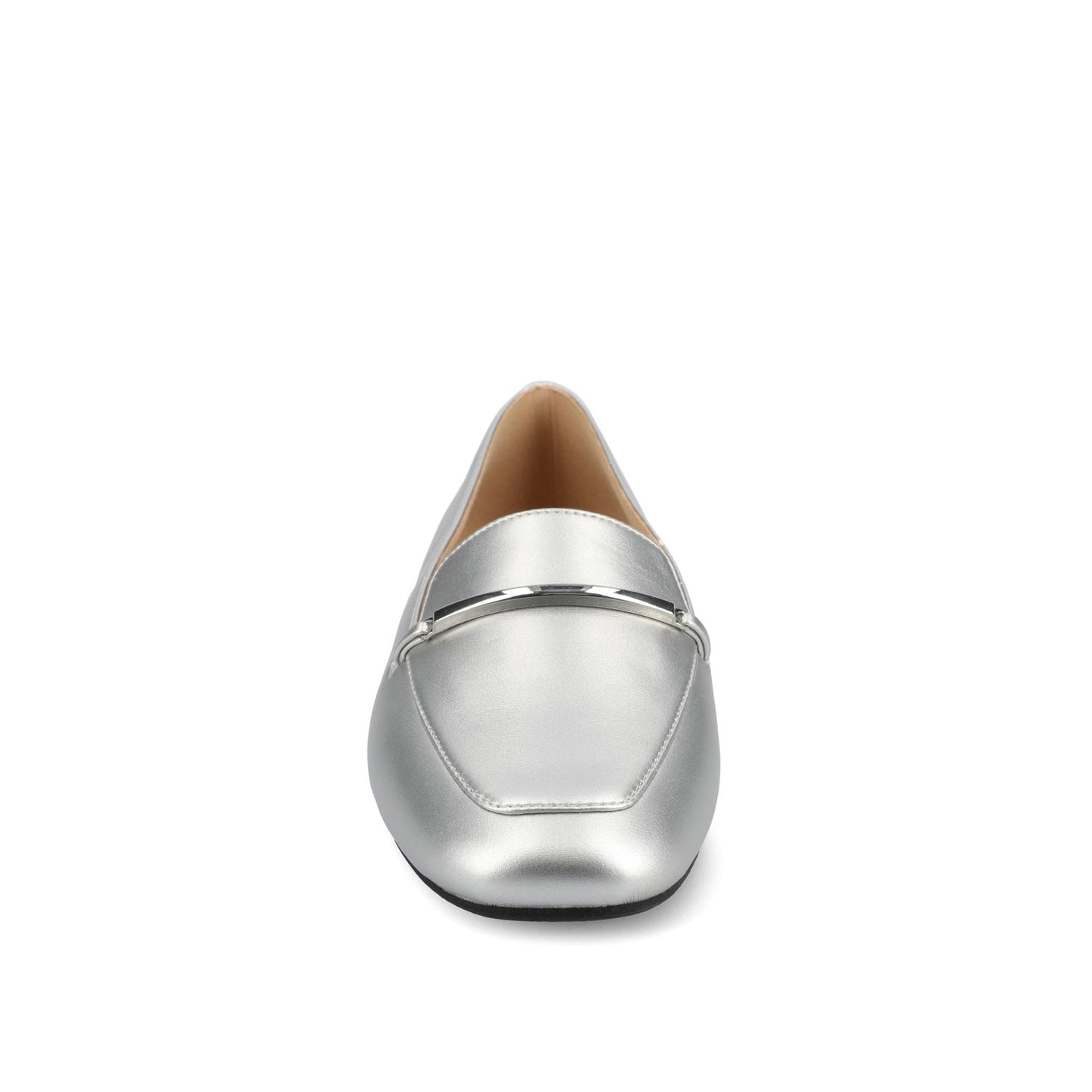 Journee WRENN LOAFER FLATS IN VEGAN LEATHER - Silver PU