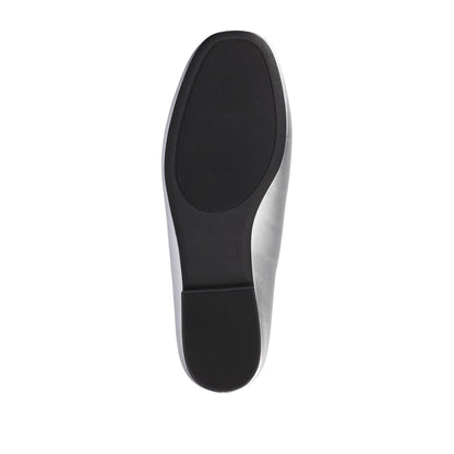 Journee WRENN LOAFER FLATS IN VEGAN LEATHER - Silver PU