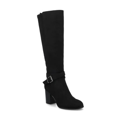 Journee AVALONN KNEE HIGH DRESS BOOTS - Black Suede