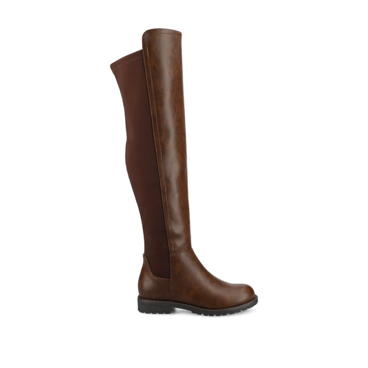 Journee MORRIGAN STRETCH OVER-THE-KNEE BOOTS - Chocolate