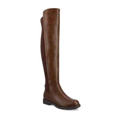 Journee MORRIGAN STRETCH OVER-THE-KNEE BOOTS - Chocolate