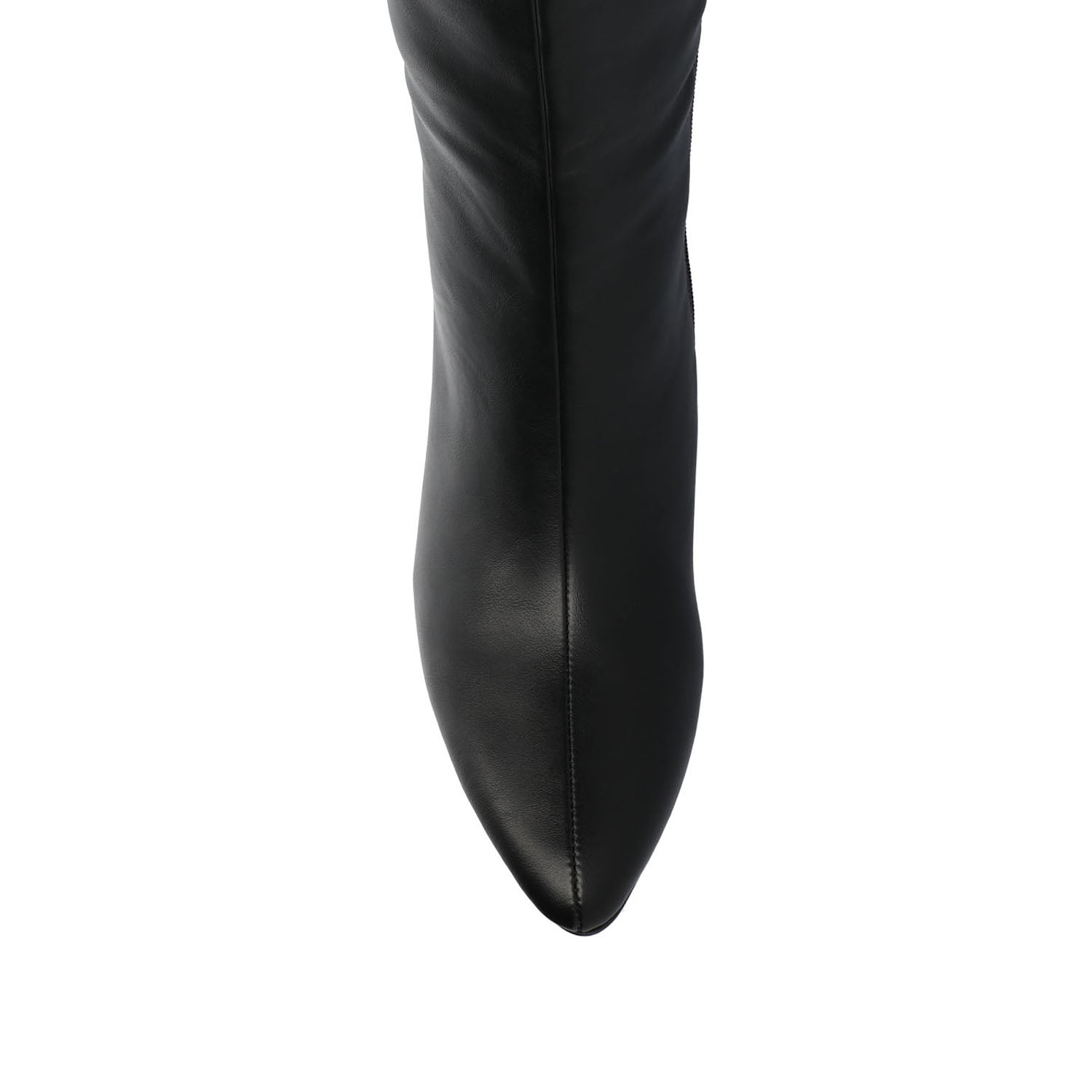 Journee AMEYLIA VEGAN LEATHER KNEE-HIGH BOOTS - Black PU