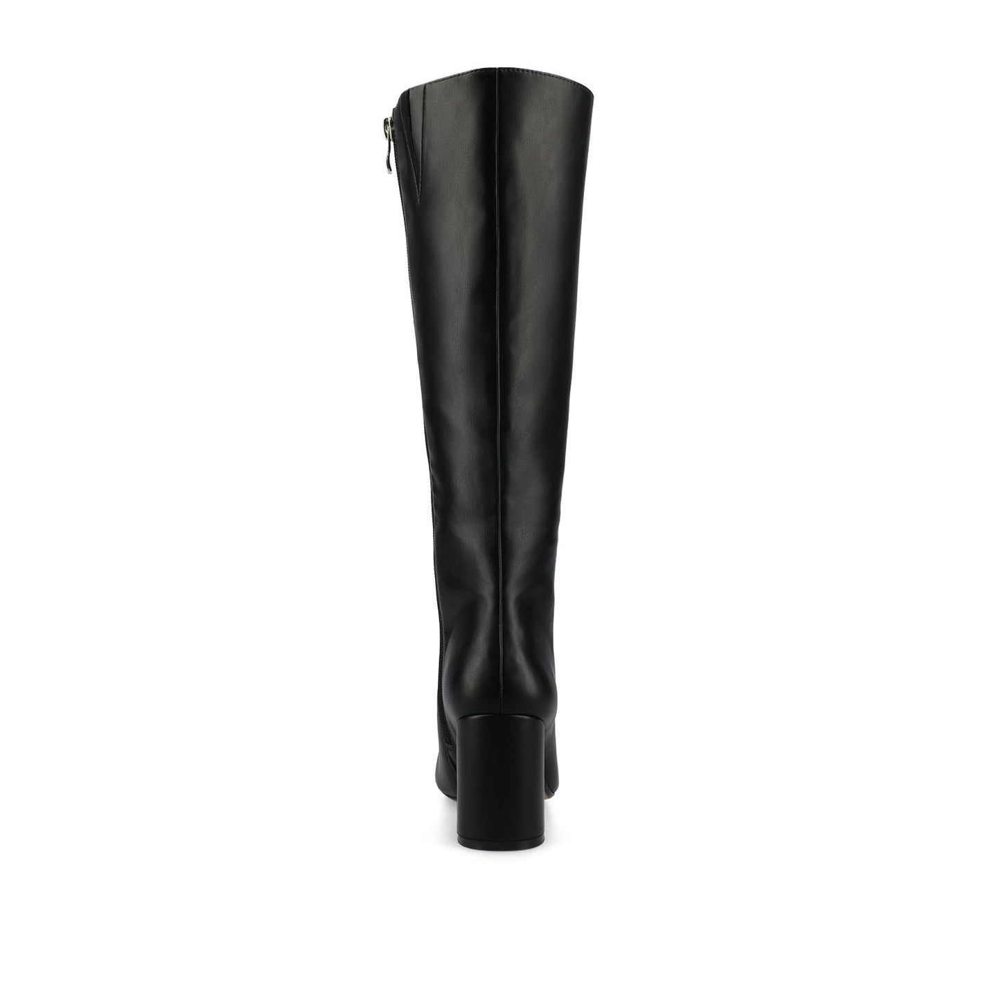 Journee AMEYLIA VEGAN LEATHER KNEE-HIGH BOOTS - Black PU