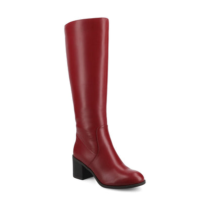 Journee ROMILLY KNEE HIGH BOOTS IN VEGAN LEATHER - Cranberry