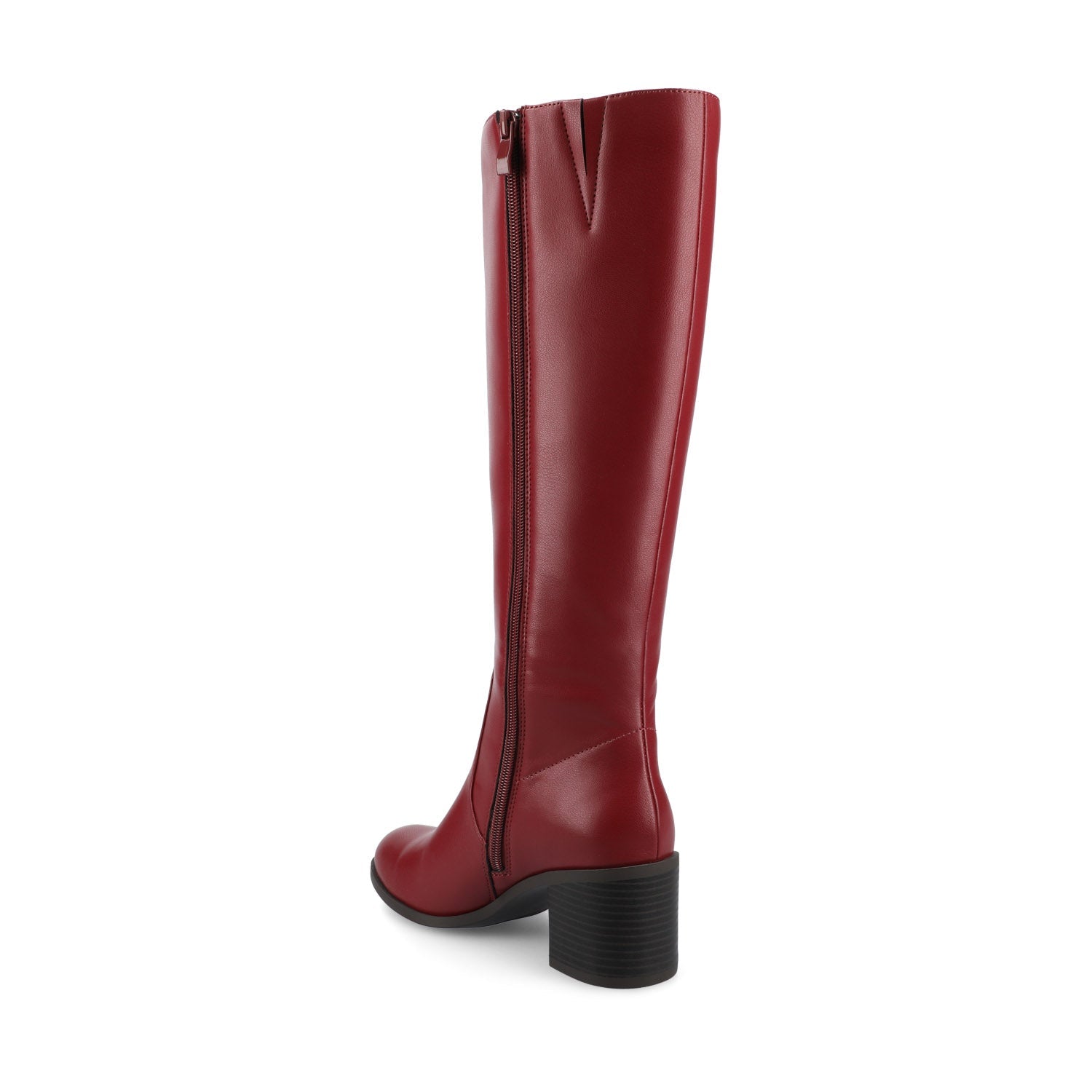 Journee ROMILLY KNEE HIGH BOOTS IN VEGAN LEATHER - Cranberry