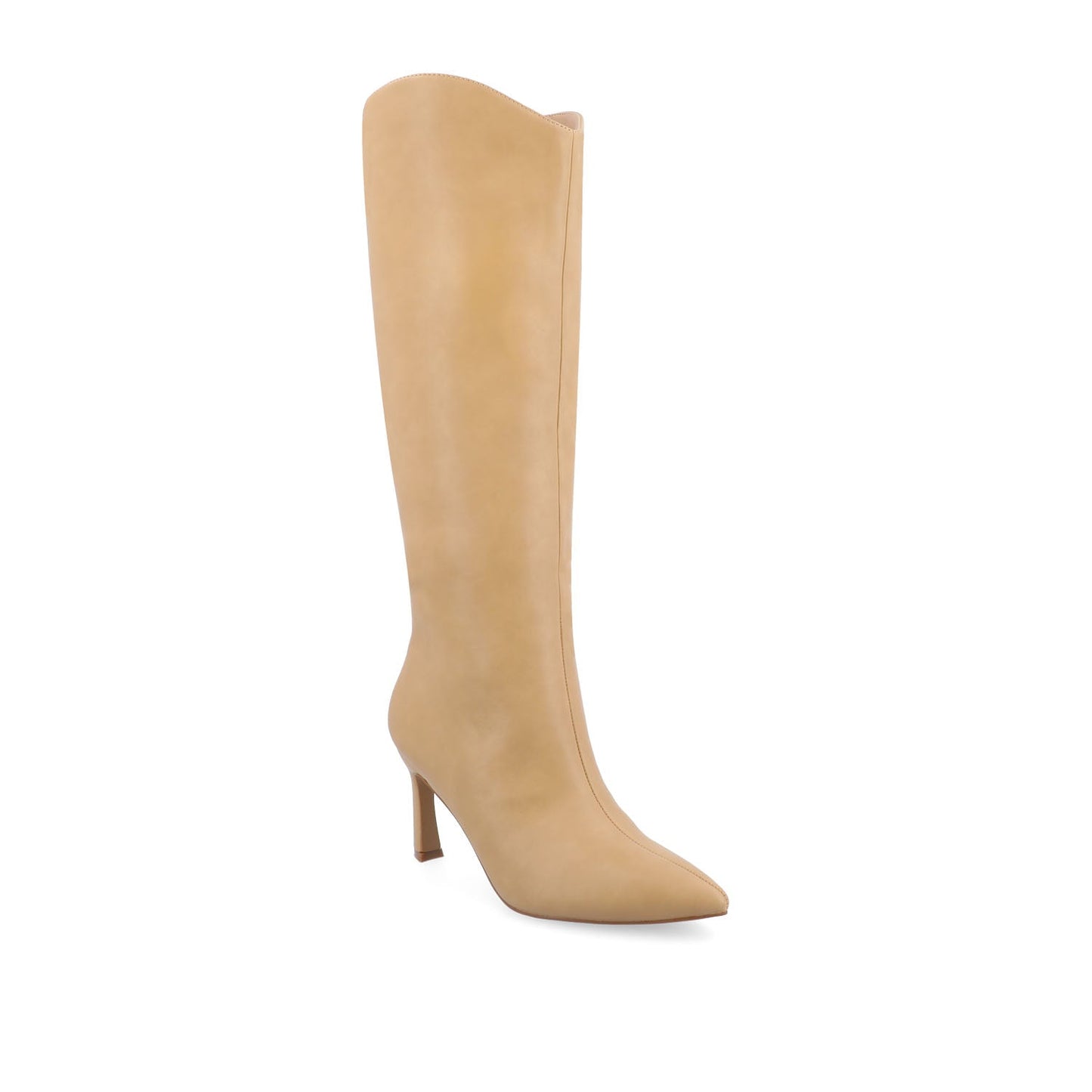 Journee REHELA KNEE HIGH BOOTS IN VEGAN LEATHER - Tan
