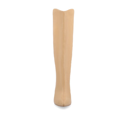 Journee REHELA KNEE HIGH BOOTS IN VEGAN LEATHER - Tan