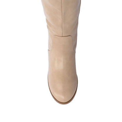 Journee ROMILLY KNEE HIGH BOOTS IN VEGAN LEATHER - Tan
