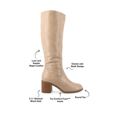 Journee ROMILLY KNEE HIGH BOOTS IN VEGAN LEATHER - Tan