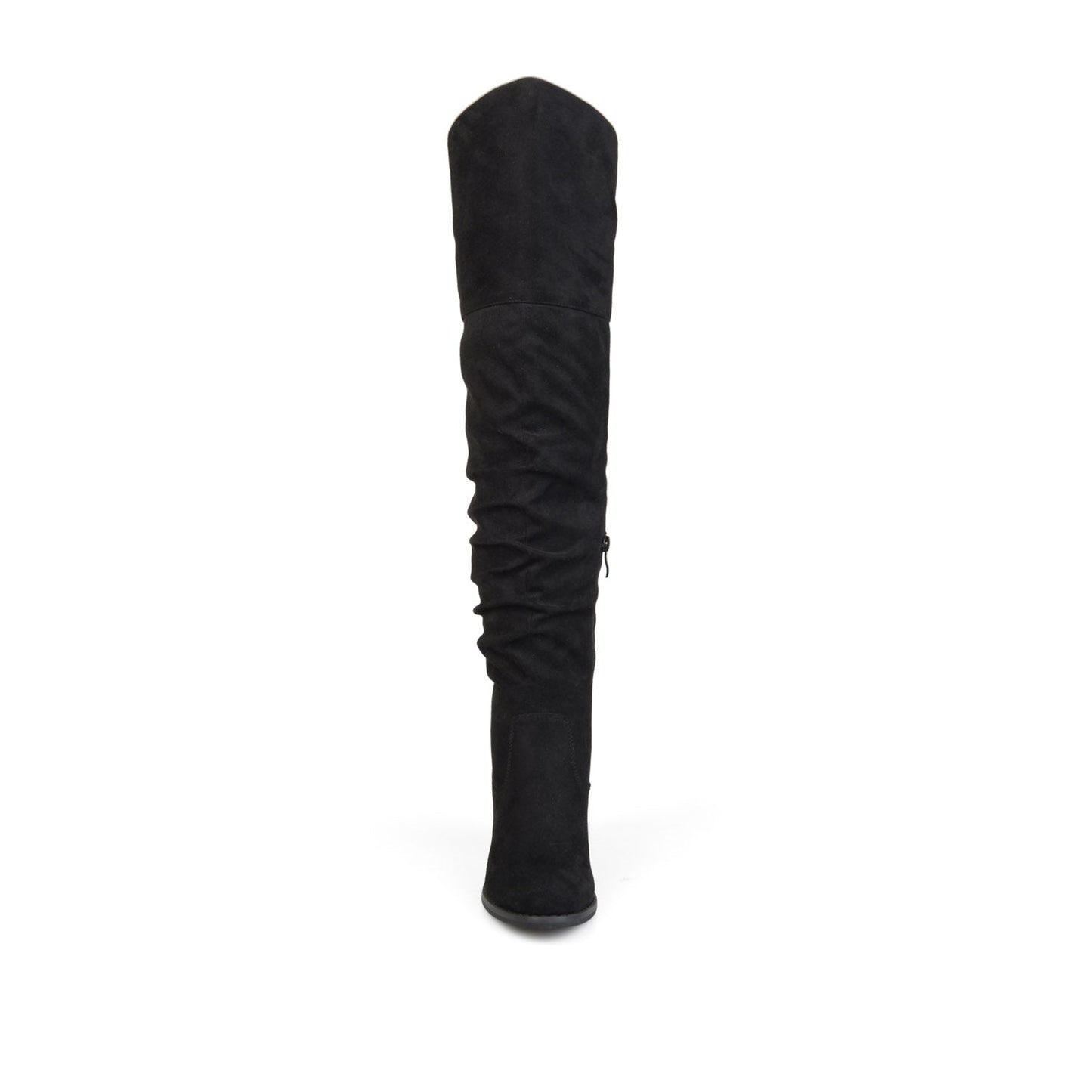 Journee KAISON THIGH HIGH BOOTS IN FAUX SUEDE - Black Faux Suede