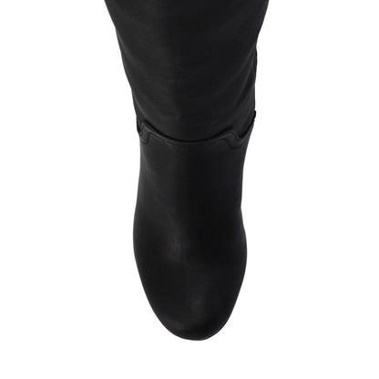 Journee LANGLY KNEE-HIGH BOOTS IN VEGAN LEATHER - Black