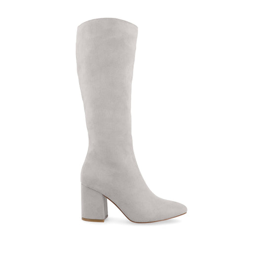 Journee AMEYLIA KNEE-HIGH BOOTS - Grey Faux Suede