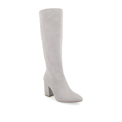Journee AMEYLIA KNEE-HIGH BOOTS - Grey Faux Suede