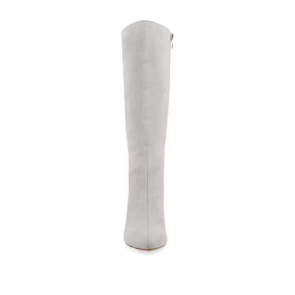 Journee AMEYLIA KNEE-HIGH BOOTS - Grey Faux Suede
