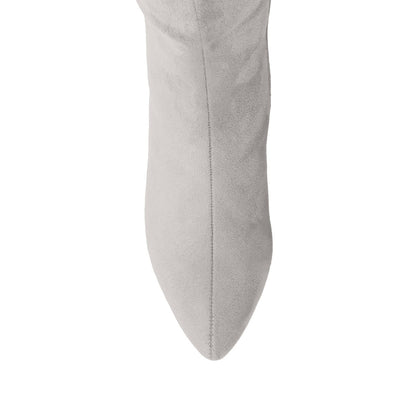 Journee AMEYLIA KNEE-HIGH BOOTS - Grey Faux Suede