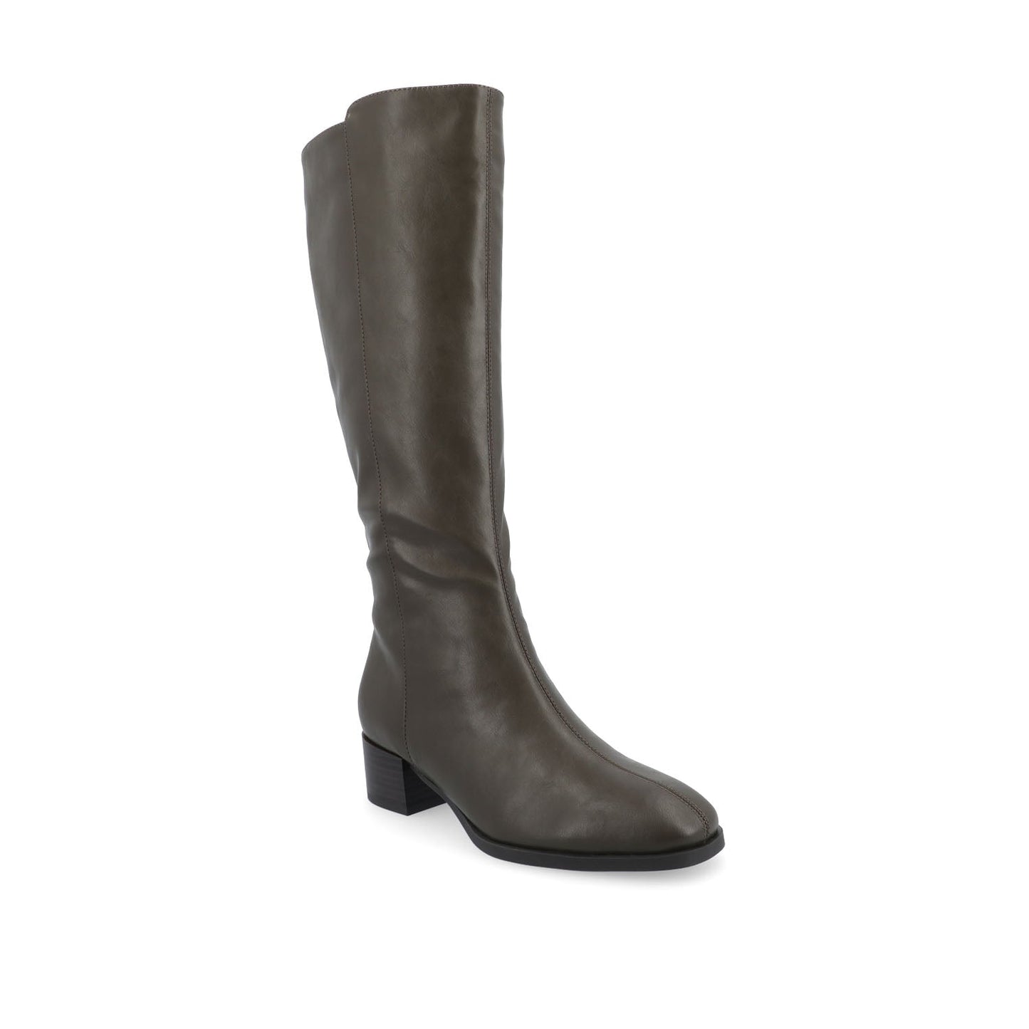 Journee DEVRI KNEE HIGH BOOTS IN VEGAN LEATHER - Olive