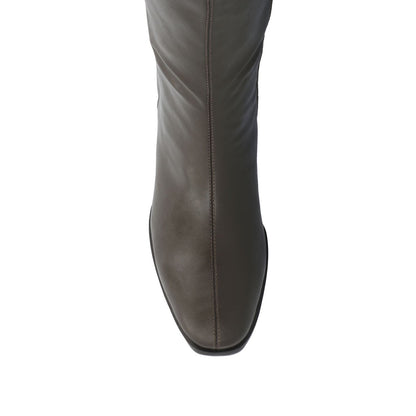 Journee DEVRI KNEE HIGH BOOTS IN VEGAN LEATHER - Olive