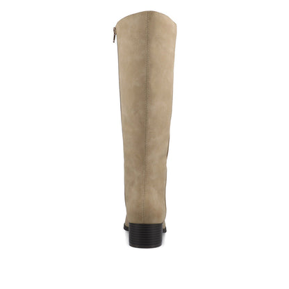 Journee DEVRI KNEE HIGH BOOTS IN VEGAN LEATHER - Greige
