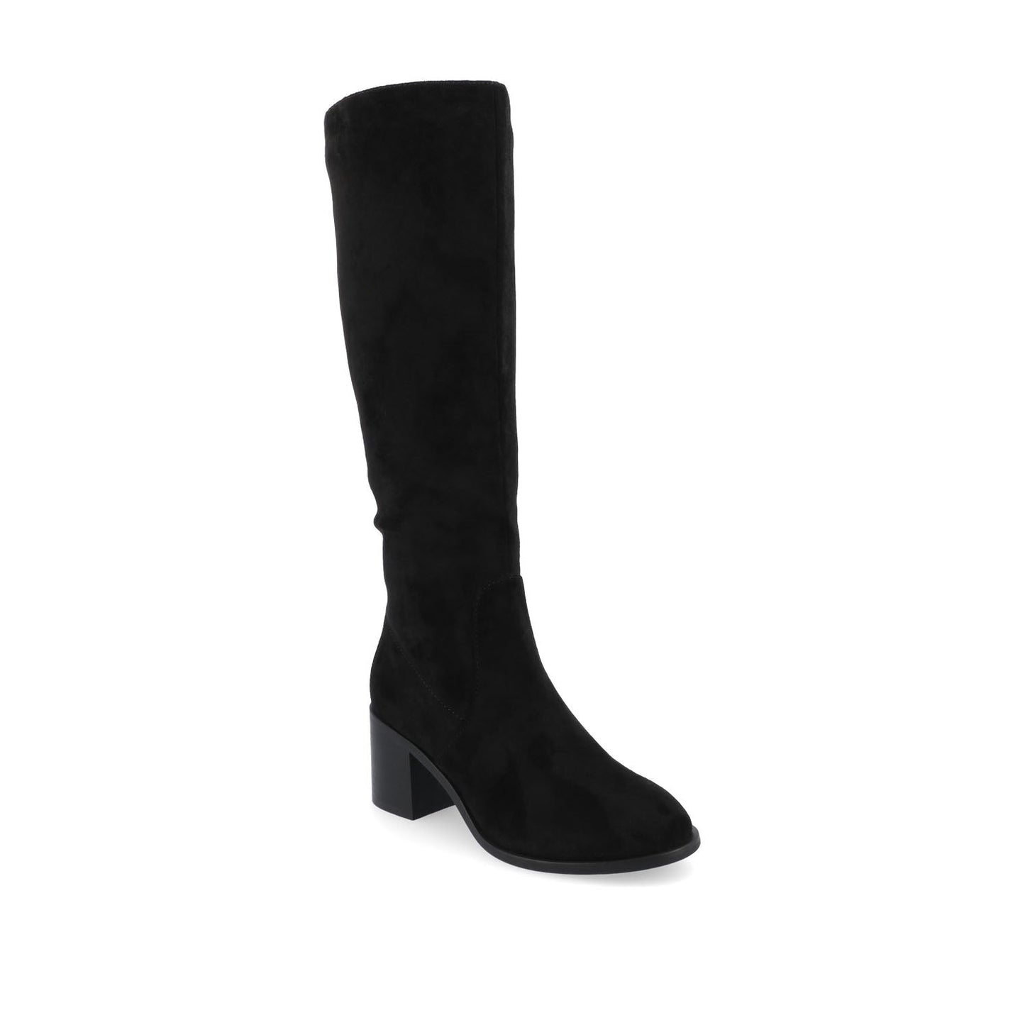 Journee ROMILLY KNEE HIGH BOOTS IN VEGAN LEATHER - Black Suede