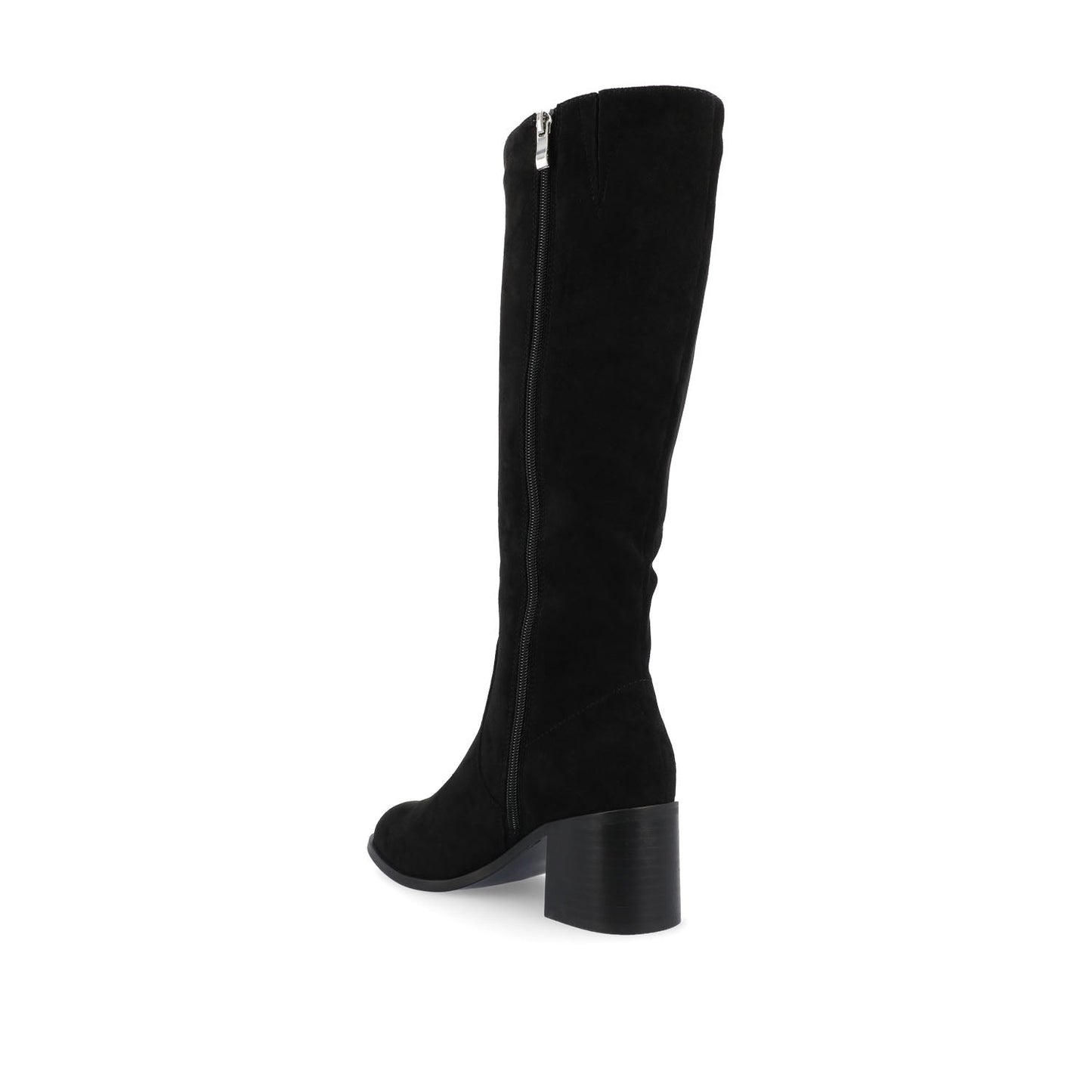 Journee ROMILLY KNEE HIGH BOOTS IN VEGAN LEATHER - Black Suede