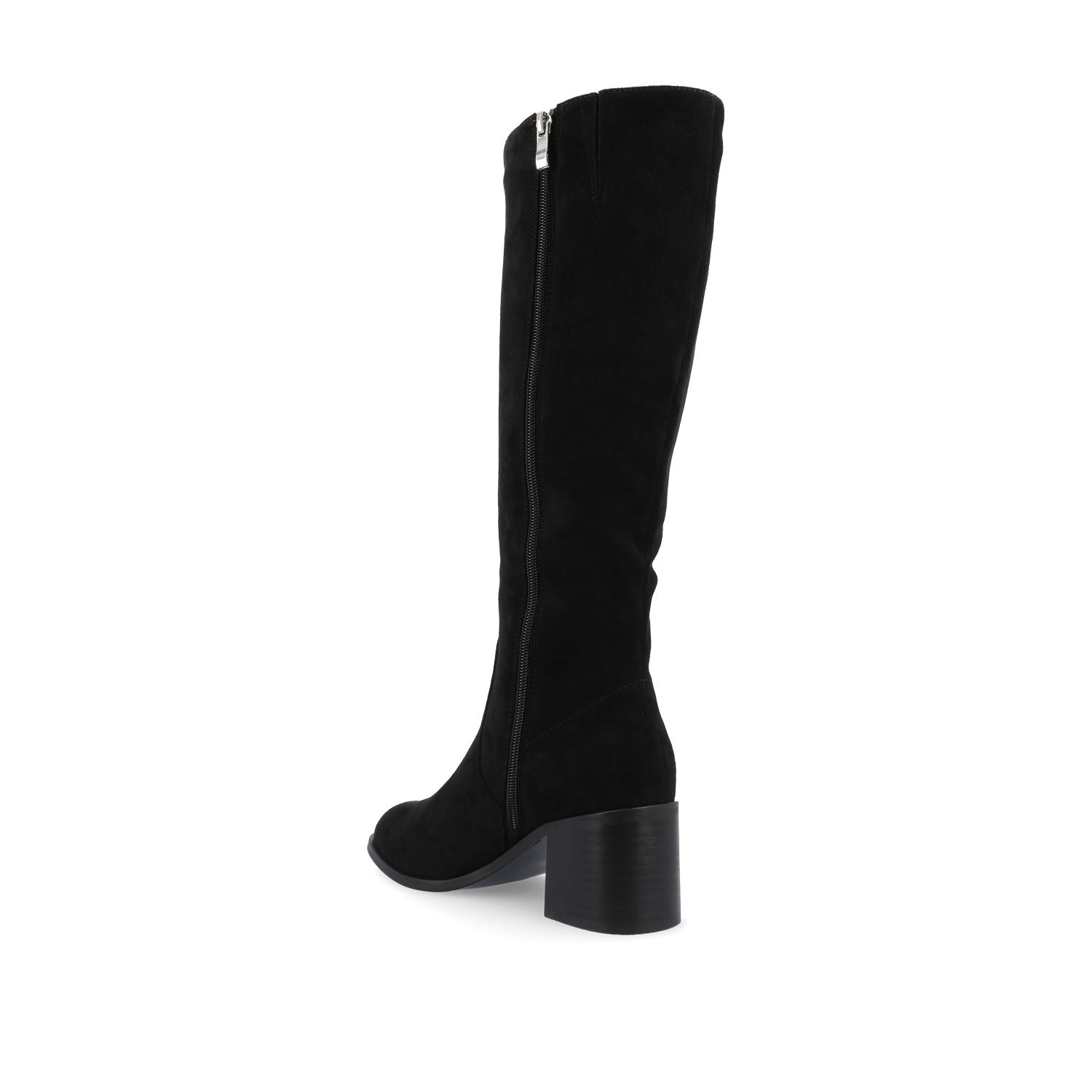 Journee ROMILLY KNEE HIGH BOOTS IN VEGAN LEATHER - Black Suede