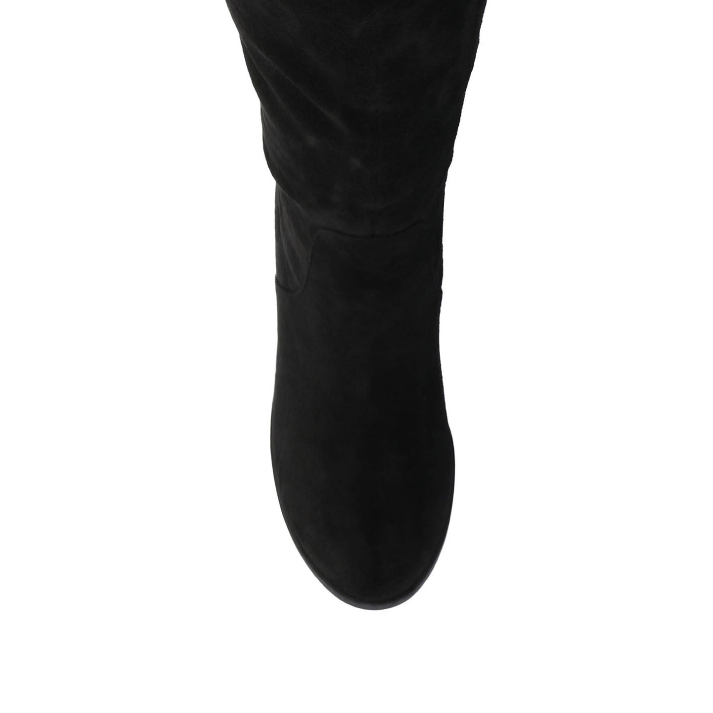 Journee ROMILLY KNEE HIGH BOOTS IN VEGAN LEATHER - Black Suede