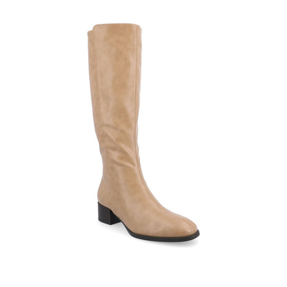 Journee DEVRI KNEE HIGH BOOTS IN VEGAN LEATHER - Tan