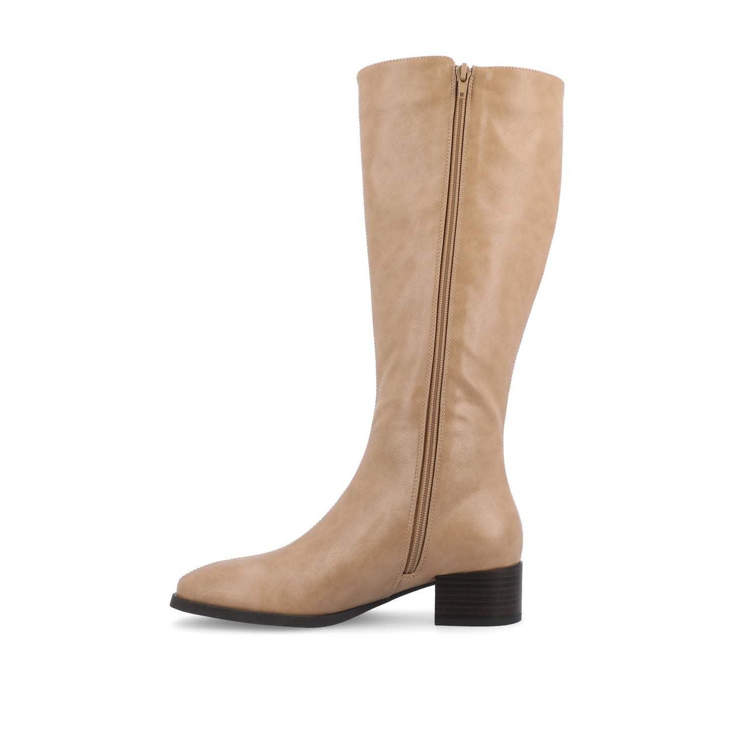 Journee DEVRI KNEE HIGH BOOTS IN VEGAN LEATHER - Tan