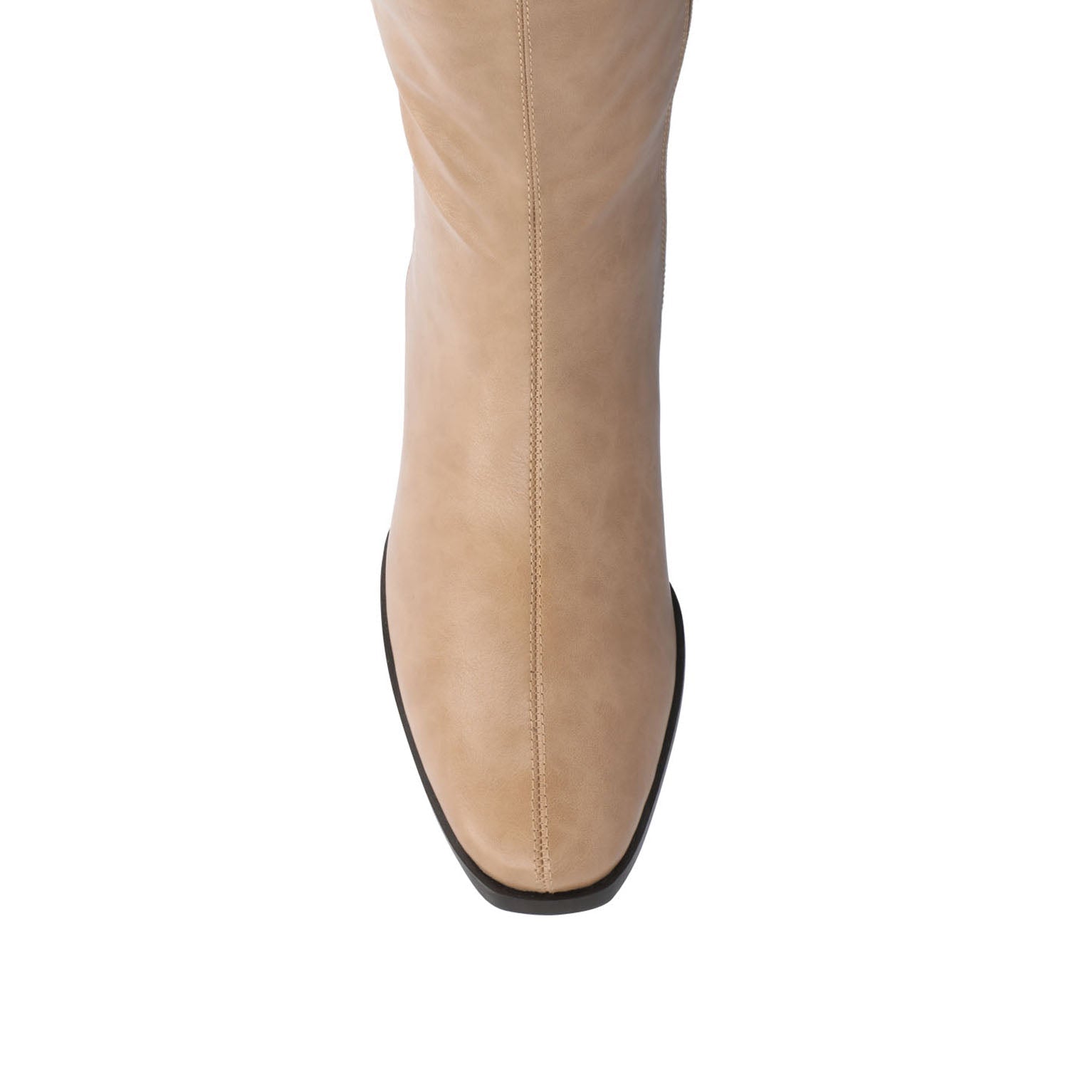 Journee DEVRI KNEE HIGH BOOTS IN VEGAN LEATHER - Tan