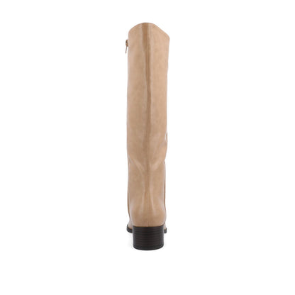 Journee DEVRI KNEE HIGH BOOTS IN VEGAN LEATHER - Tan