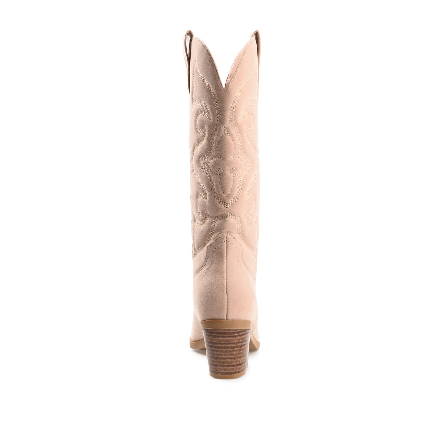 Journee CHANTRY COWGIRL BOOTS IN VEGAN LEATHER - Blush PU