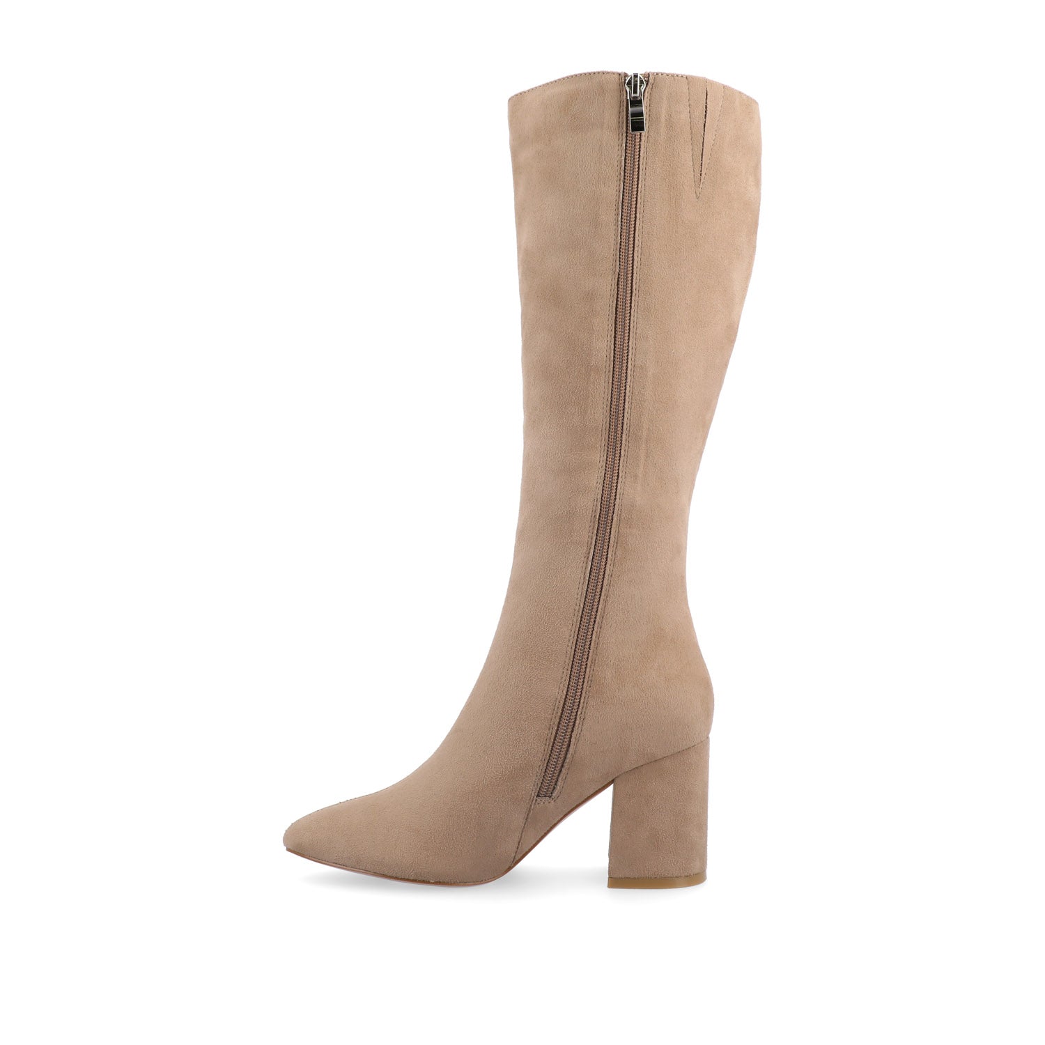 Journee AMEYLIA KNEE-HIGH BOOTS - Beige Faux Suede