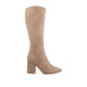 Beige Faux Suede